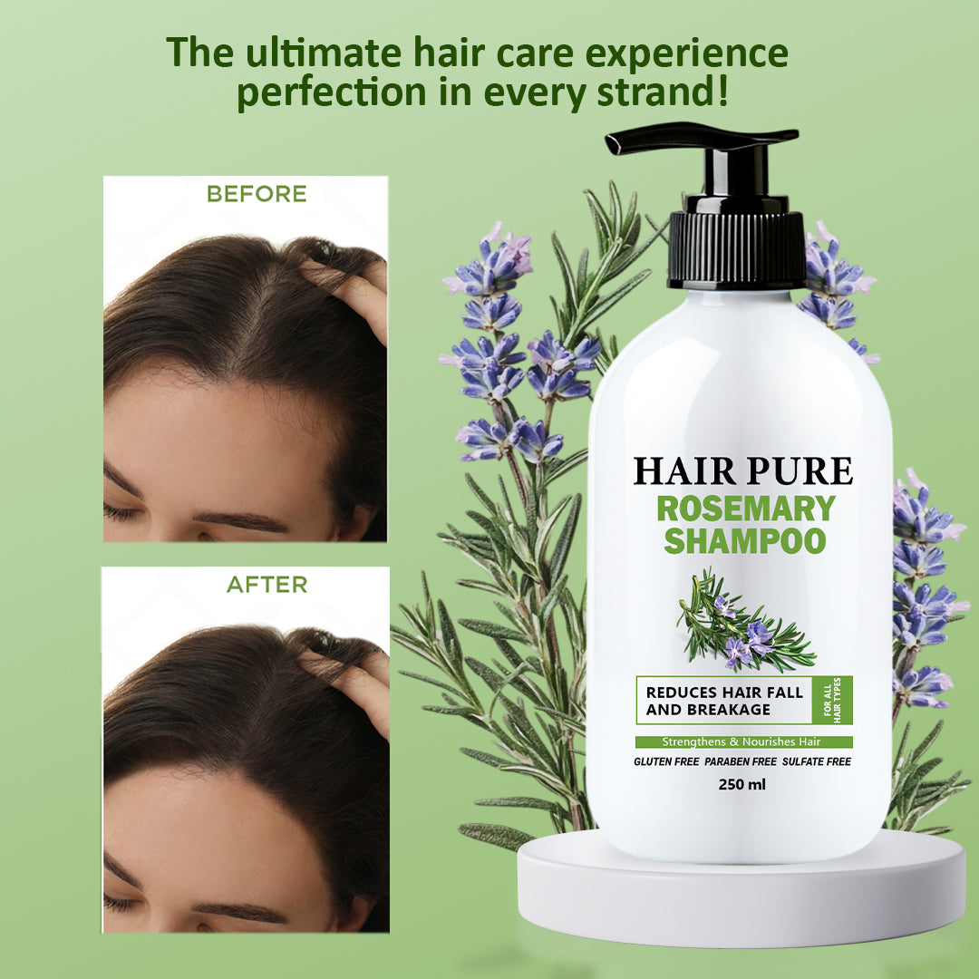 Hair Pure Rosemary Shampoo | With Natural Rosemary Extracts | Reduces Hair Fall & Breakage | Strengthens, Nourishes & Promotes Healthy Hair Growth| 250 ml