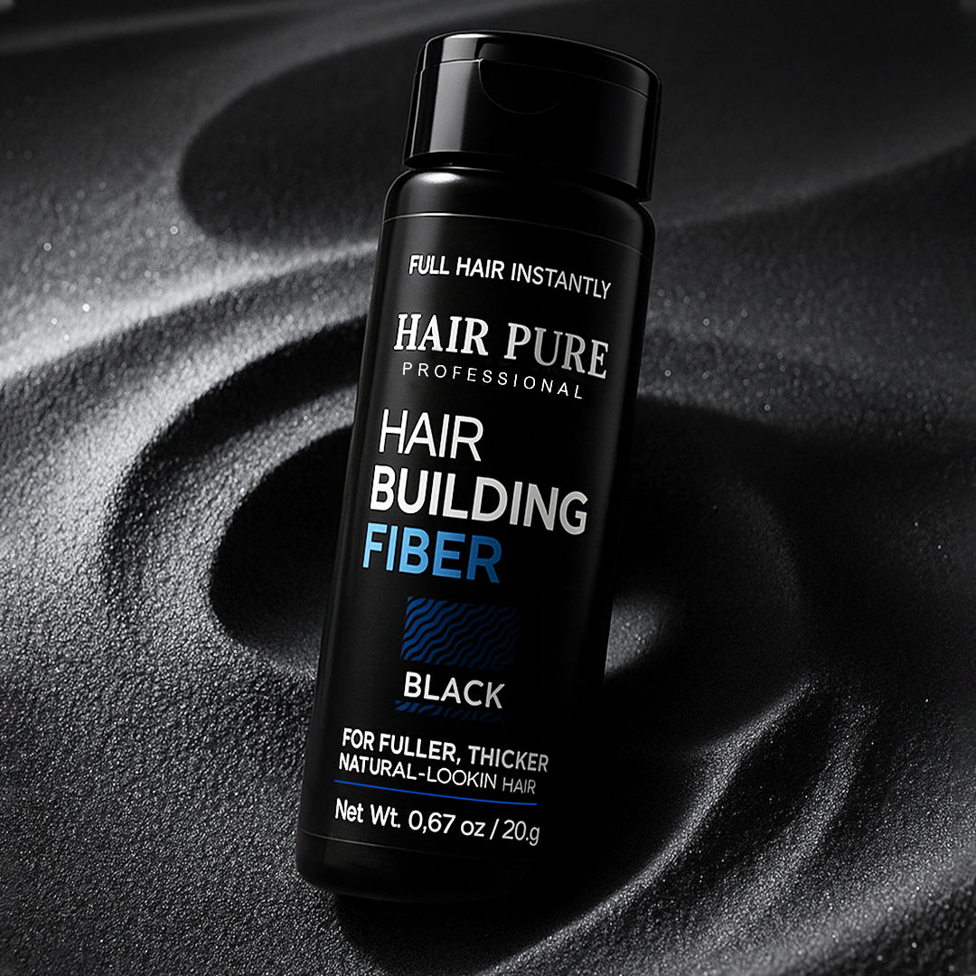 Hair Pure Hair Building Fiber Black – Instant Hair Thickening Solution for Men & Women | Covers Thin Areas, Adds Volume & Gives Fuller, Natural-Looking Hair Instantly | Easy to Apply, Long-Lasting Hold – 20g