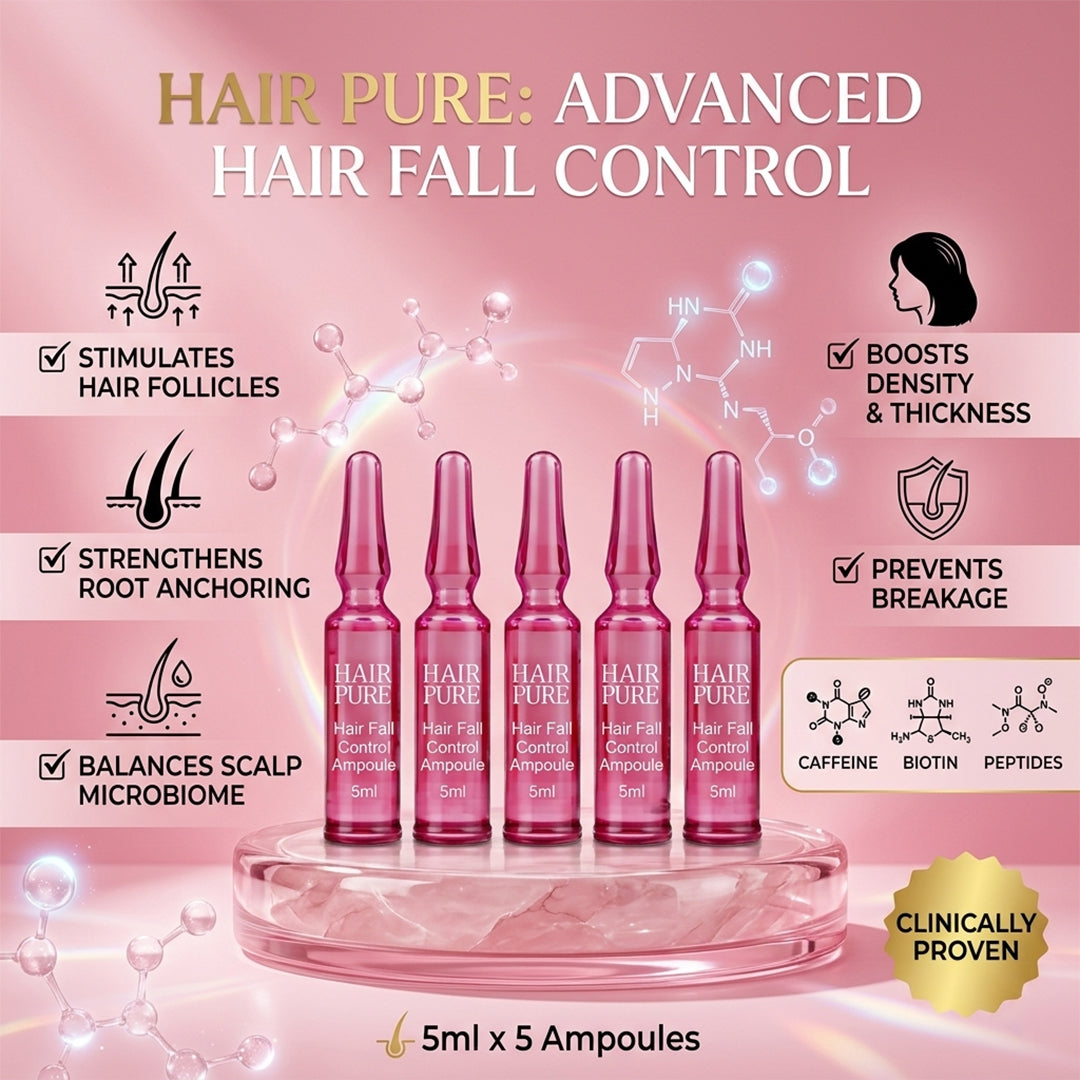 Hair Pure Hair Fall Control Ampoule 5ml – Strengthening Hair Treatment to Reduce Hair Fall & Breakage