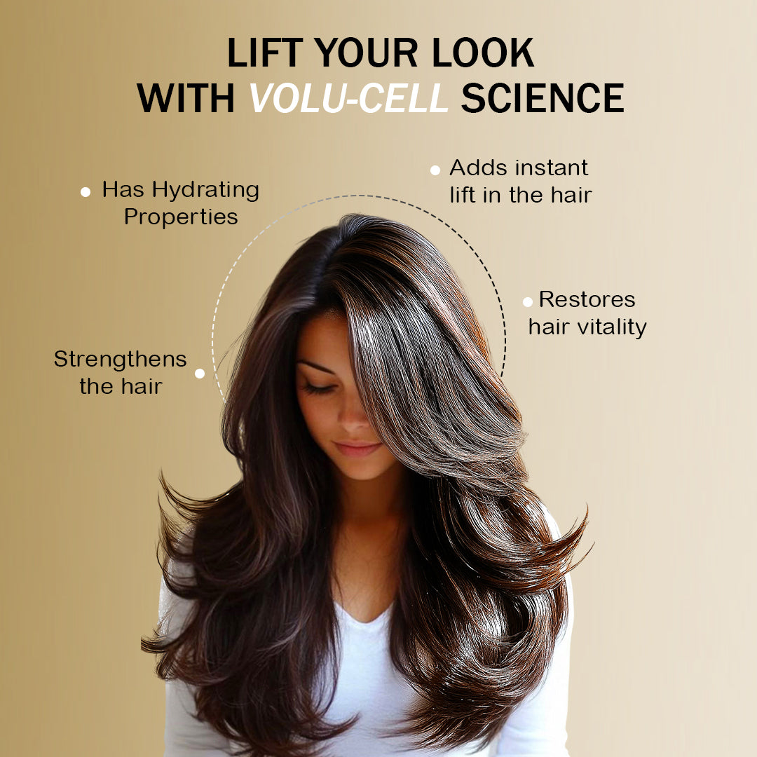 Hair Pure Volumizing VoluCell Shampoo | Volume + Cell Strength Formula | Enriched with Vitamin PP for Thinning Hair | Strengthens Roots & Reclaims Volume | Sulphate, Paraben & Gluten Free – 250 ml