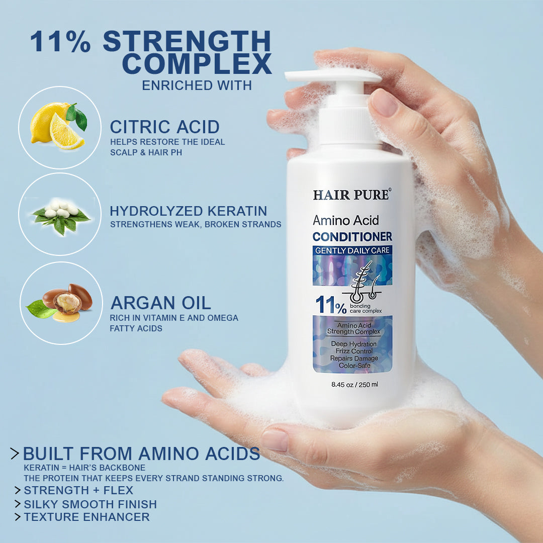 Hair Pure Amino Acid Conditioner 250ml – Strengthening, Repairing & Hydrating Hair Conditioner with 11% Bonding Care Complex