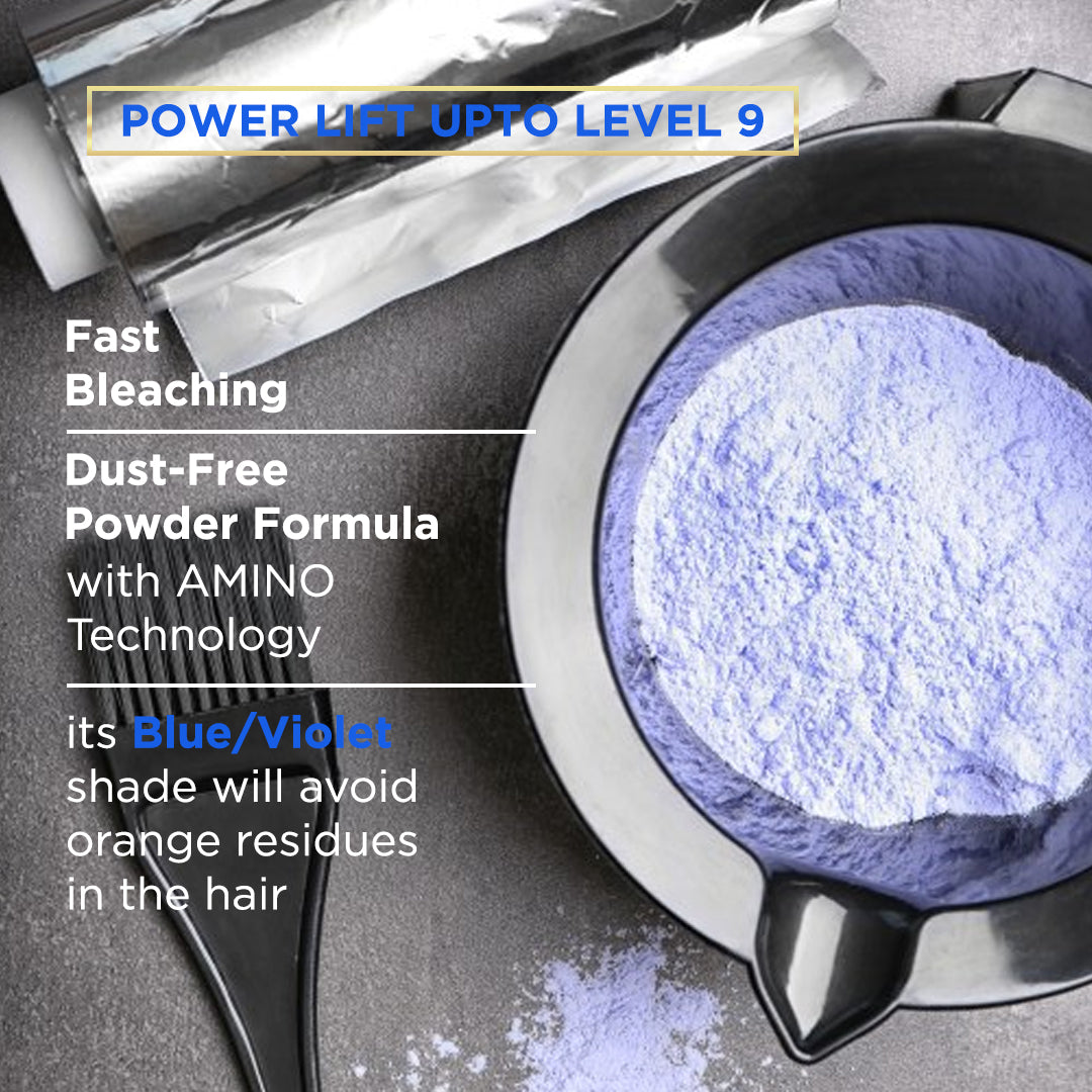 Hair Pure Bleaching Decolorant Powder 100g – Multi Blond Hair Lightener with Anti-Yellow Effect for 9-Level Lightening