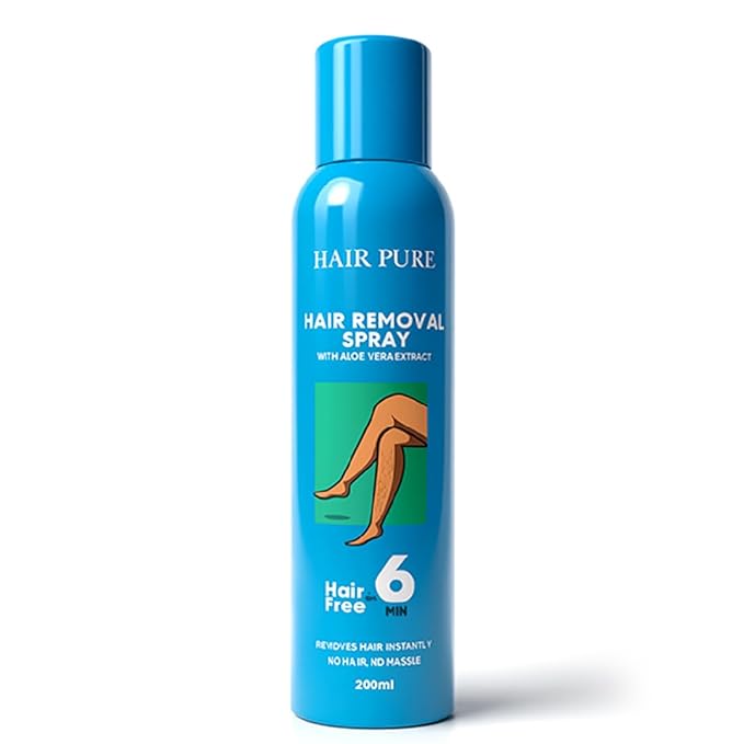 Hair Pure Hair Removal Spray 200ml – Gentle Hair Removal Spray for Men & Women with Aloe Vera for Smooth, Soft Skin
