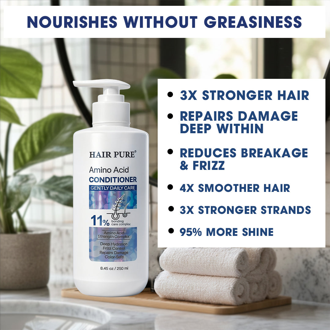 Hair Pure Amino Acid Conditioner 250ml – Strengthening, Repairing & Hydrating Hair Conditioner with 11% Bonding Care Complex