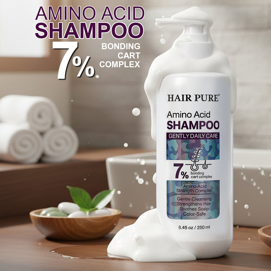 Hair Pure Amino Acid Shampoo 250ml – Gentle Daily Cleansing Shampoo with 7% Bonding Care Complex for Strong, Smooth & Frizz-Free Hair