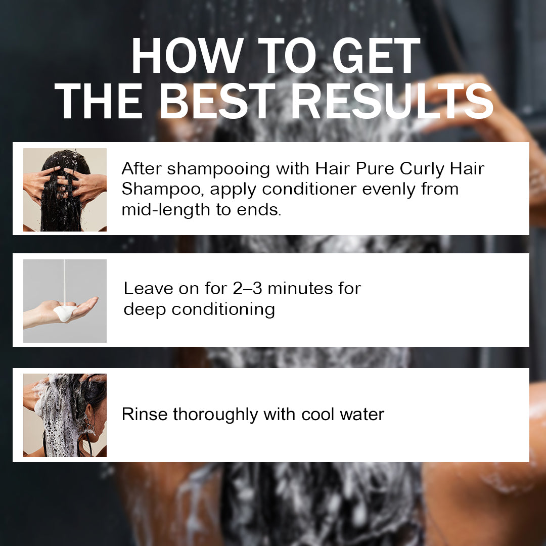 Hair Pure Curly Hair Conditioner – Enriched with Avocado Oil & Coconut Oil – 250ml – Hydrating, Nourishing & Frizz-Control Formula for Defined, Manageable Curls – Suitable for Men and Women