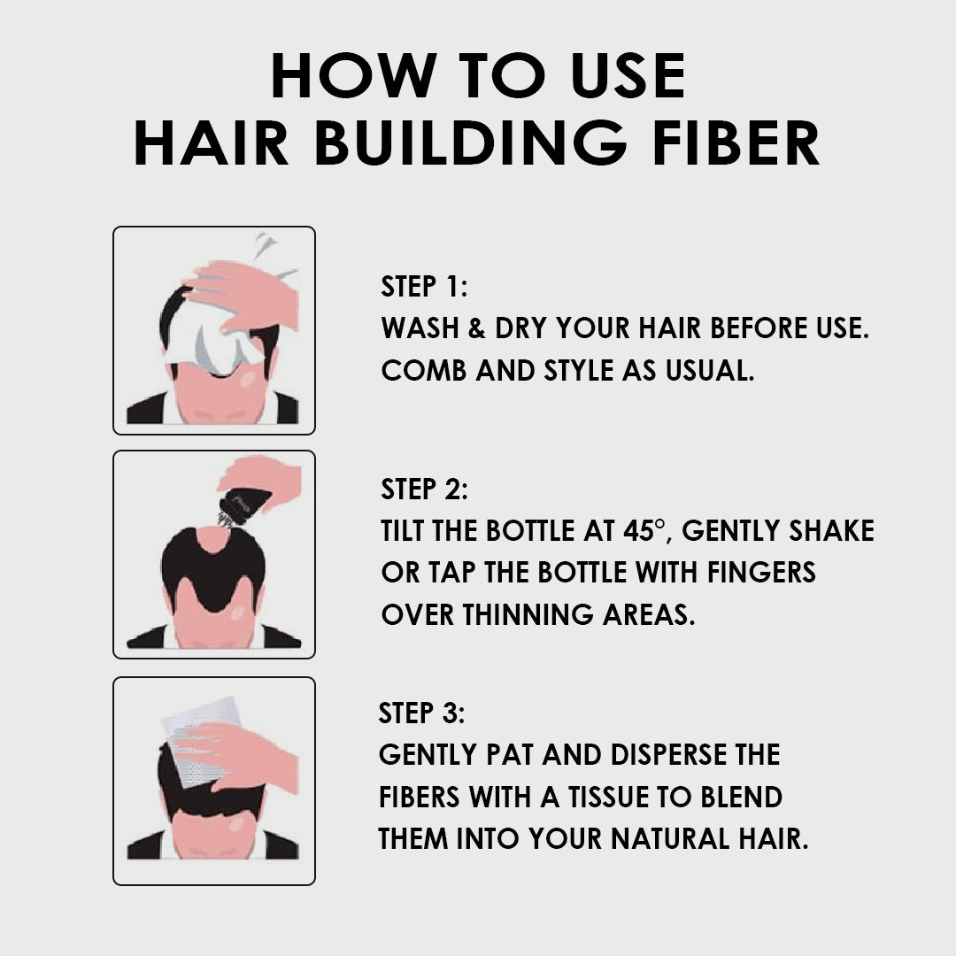 Hair Pure Hair Building Fiber Black – Instant Hair Thickening Solution for Men & Women | Covers Thin Areas, Adds Volume & Gives Fuller, Natural-Looking Hair Instantly | Easy to Apply, Long-Lasting Hold – 20g