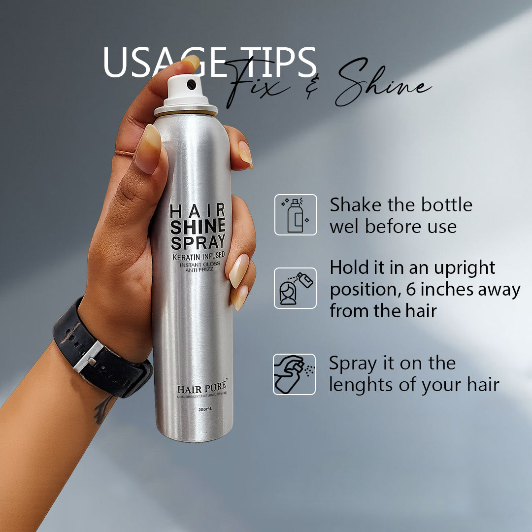 Hair Pure Hair Shine Spray for Women & Men 200ml
