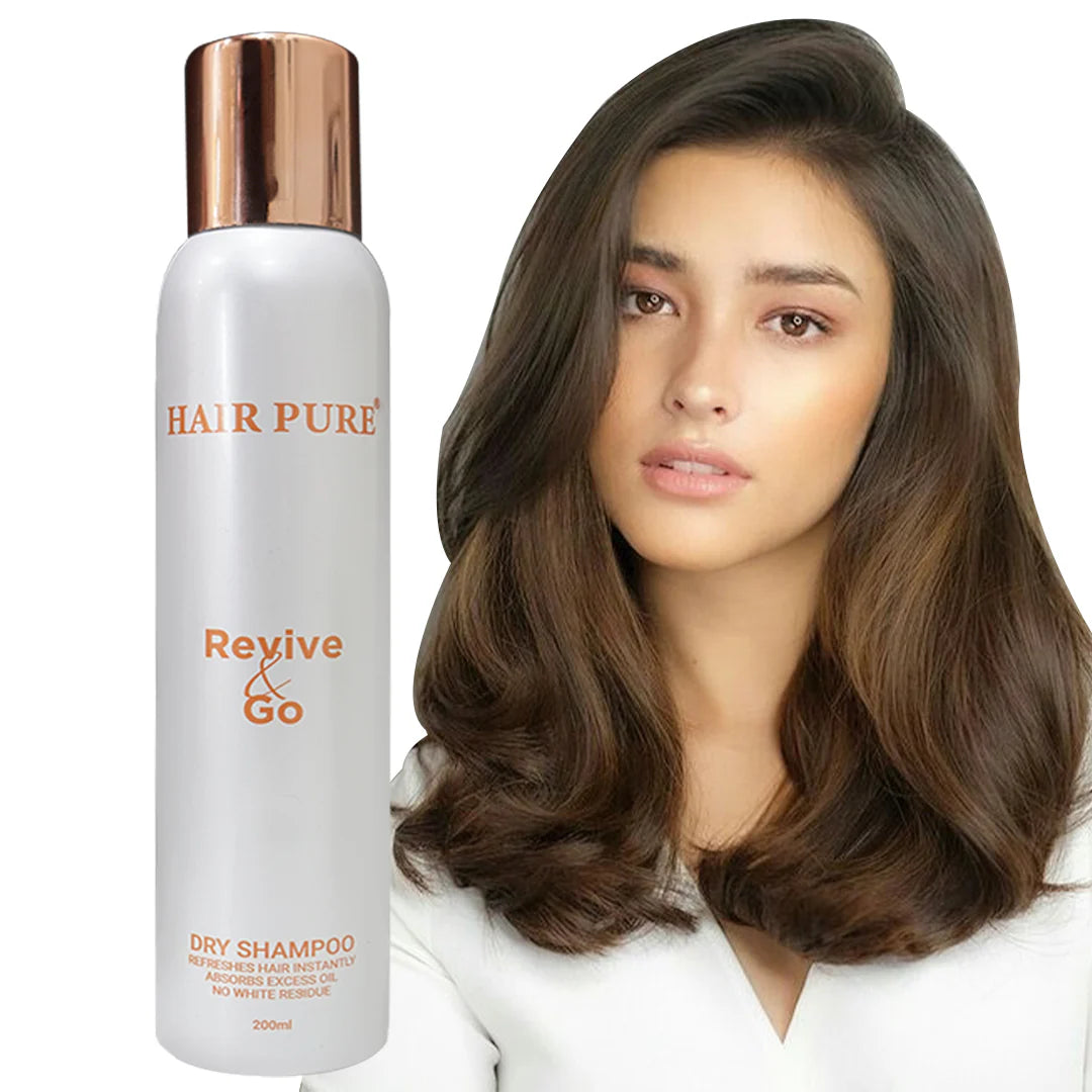 Hair Pure Dry Shampoo 200ml – Instant Oil Absorbing Spray for Fresh, Voluminous & Clean Hair Without Water